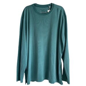 Tommy Bahama Mens 3XLT Green Coastal Crest Long Sleeve IslandZone TShirt Tee NWT